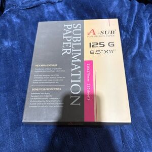 A-SUB Sublimation Paper 125G 8.5"x11" - Black, Cream, Pink Accents